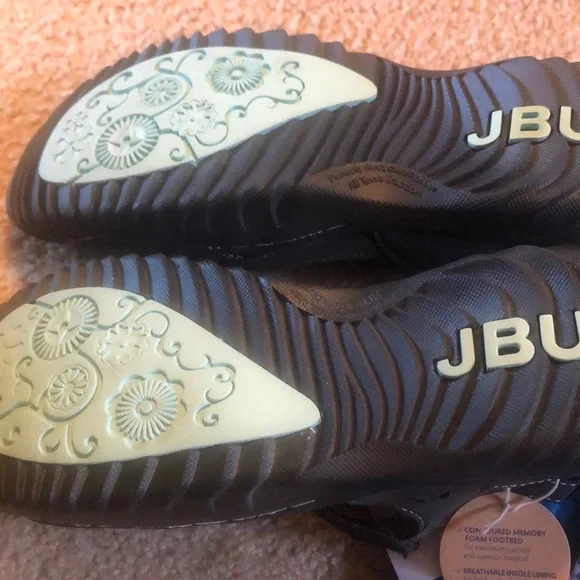 JBU Black Sandals with Adjustable Strap and Cushioned Sole - Picture 7 of 8